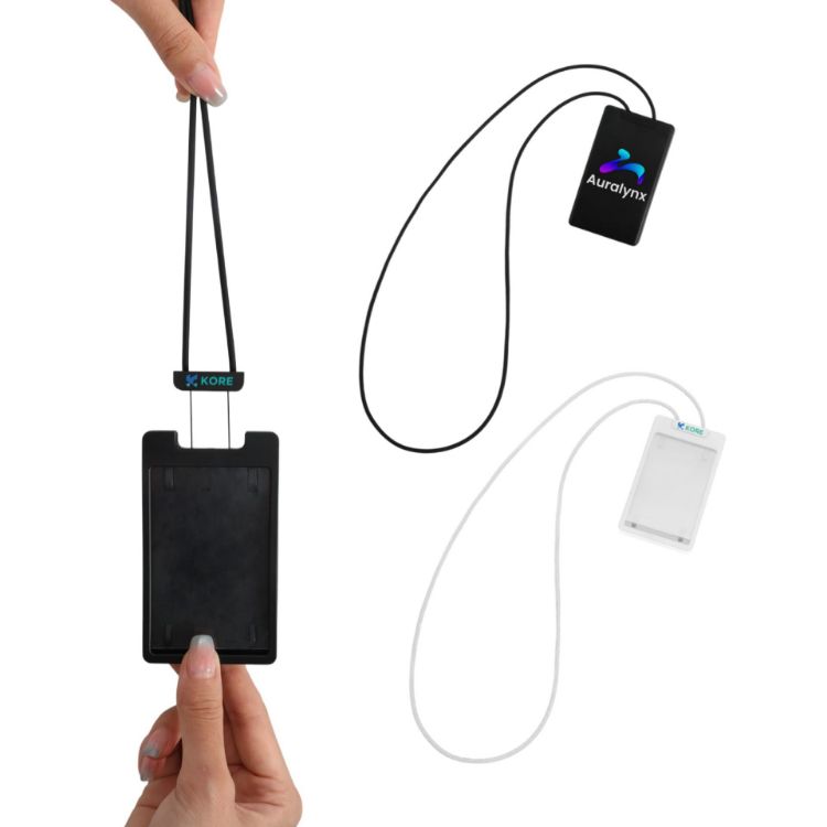 Picture of ABS Retractable Card Holder with Silicone Strap