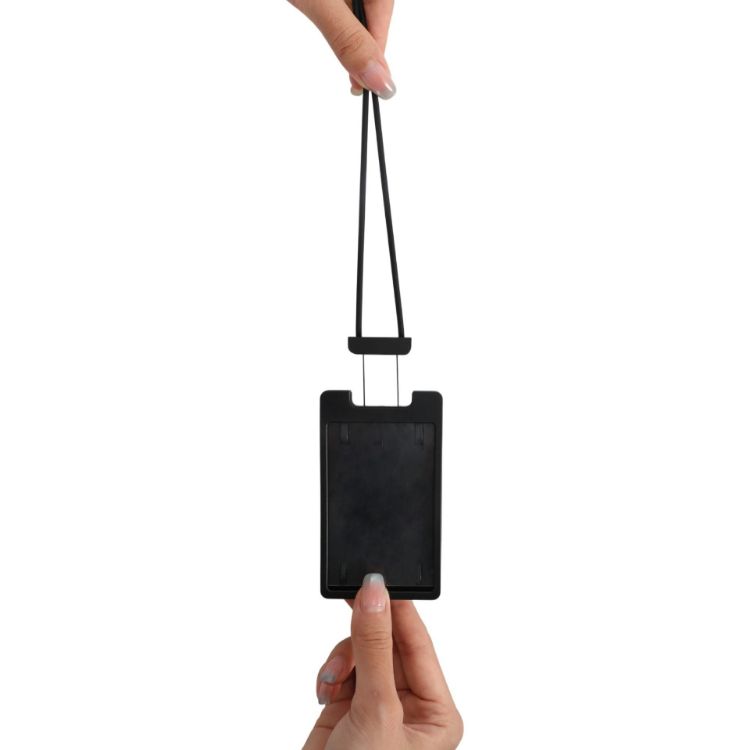 Picture of ABS Retractable Card Holder with Silicone Strap