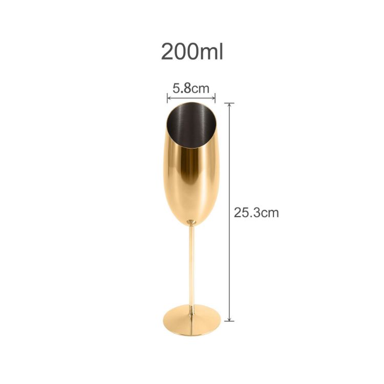 Picture of Stainless Steel Slanted Champagne Flute