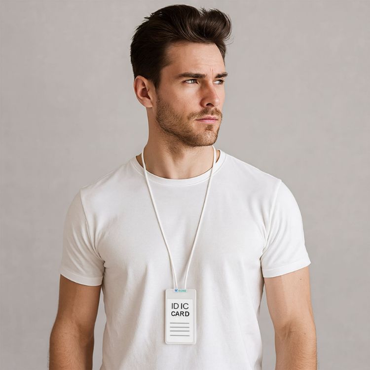 Picture of ABS Retractable Card Holder with Silicone Strap