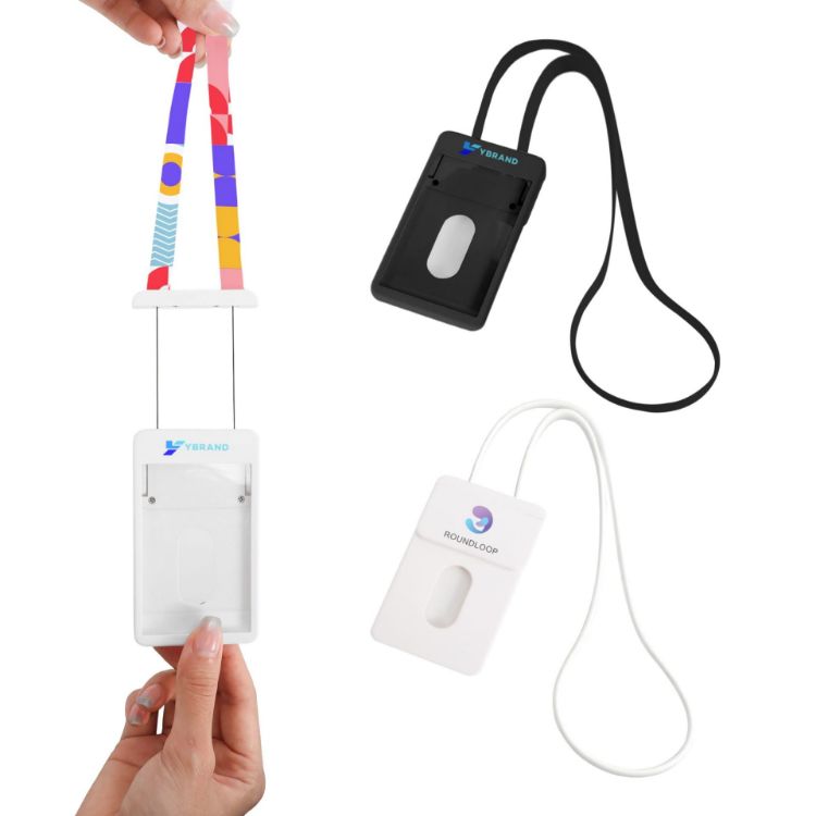 Picture of ABS Retractable Card Holder with Lanyard