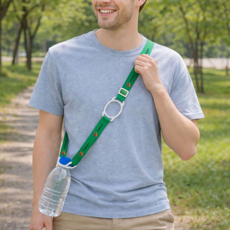 Picture of RPET 2 in 1 Water Bottle Lanyard
