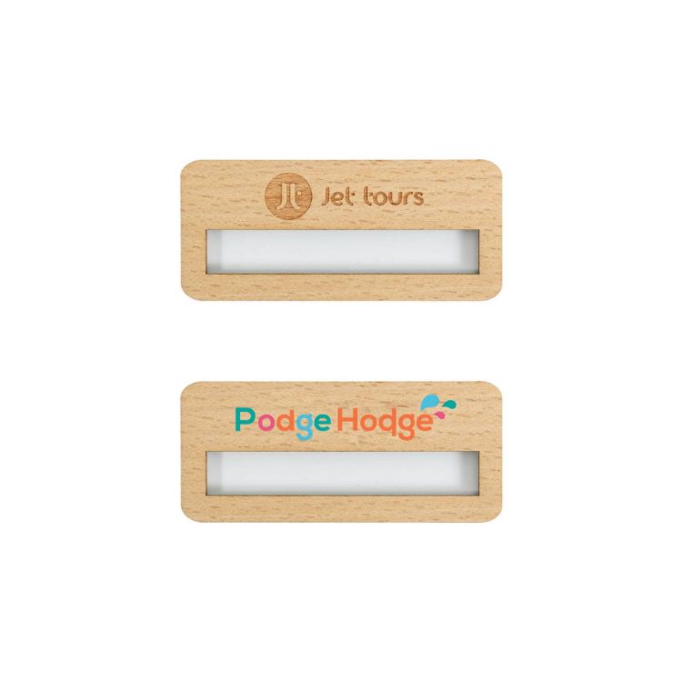 Picture of Reusable Wooden Name Badge