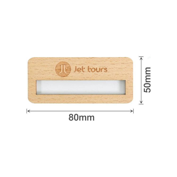 Picture of Reusable Wooden Name Badge