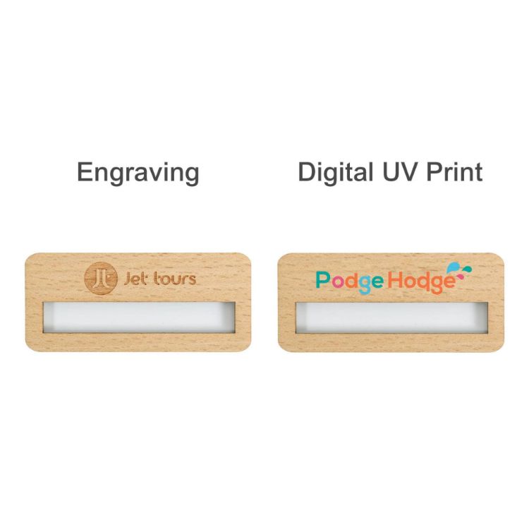 Picture of Reusable Wooden Name Badge