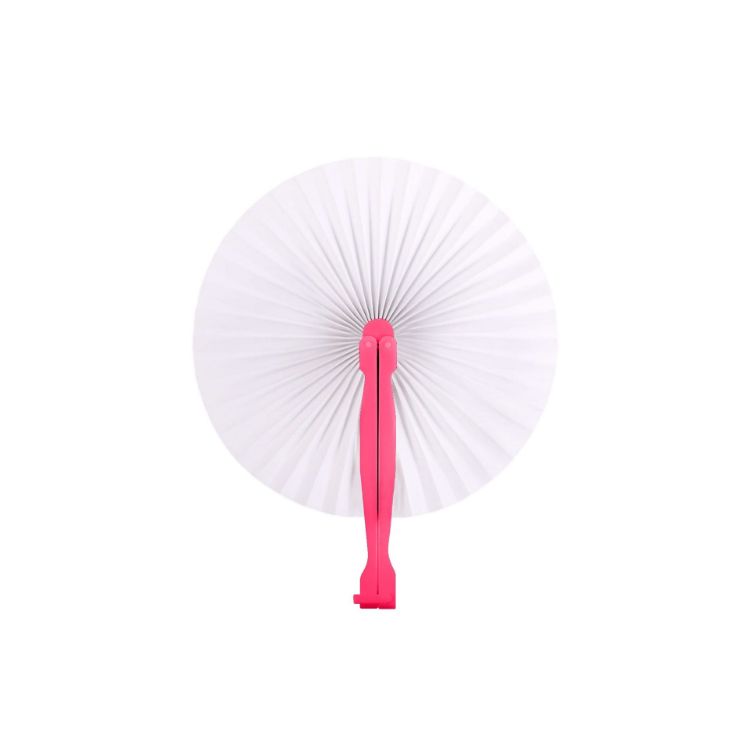 Picture of Round Plastic Handle Paper Fan