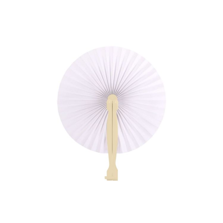 Picture of Round Plastic Handle Paper Fan