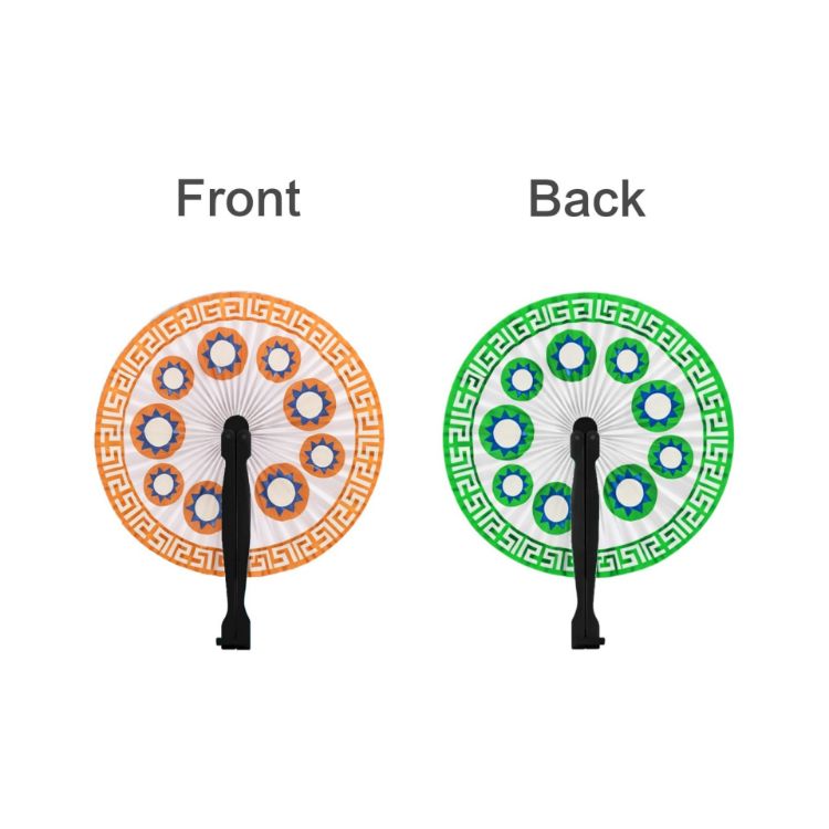 Picture of Round Plastic Handle Paper Fan