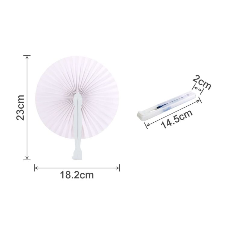 Picture of Round Plastic Handle Paper Fan