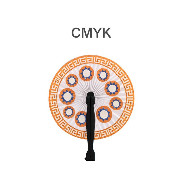 Picture of Round Plastic Handle Paper Fan