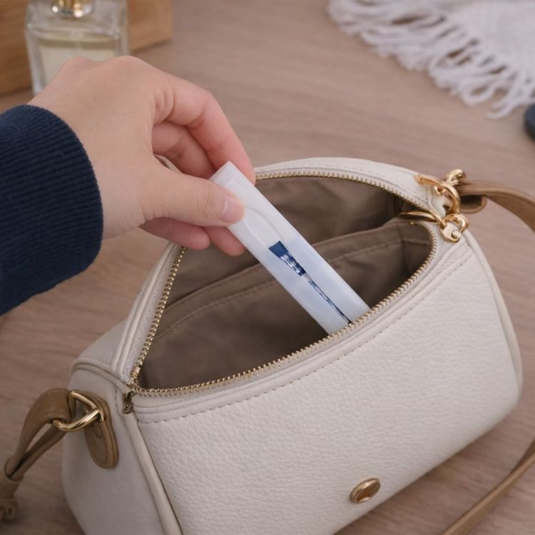 Picture of Round Plastic Handle Paper Fan