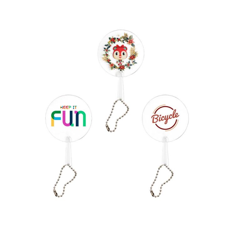Picture of Mini PVC Hand Fan with Keychain