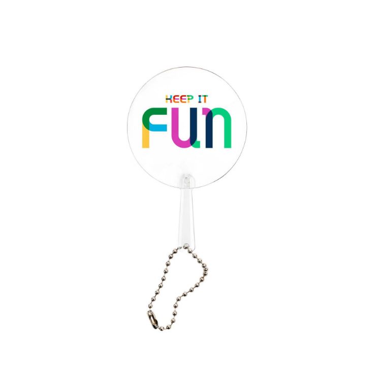 Picture of Mini PVC Hand Fan with Keychain