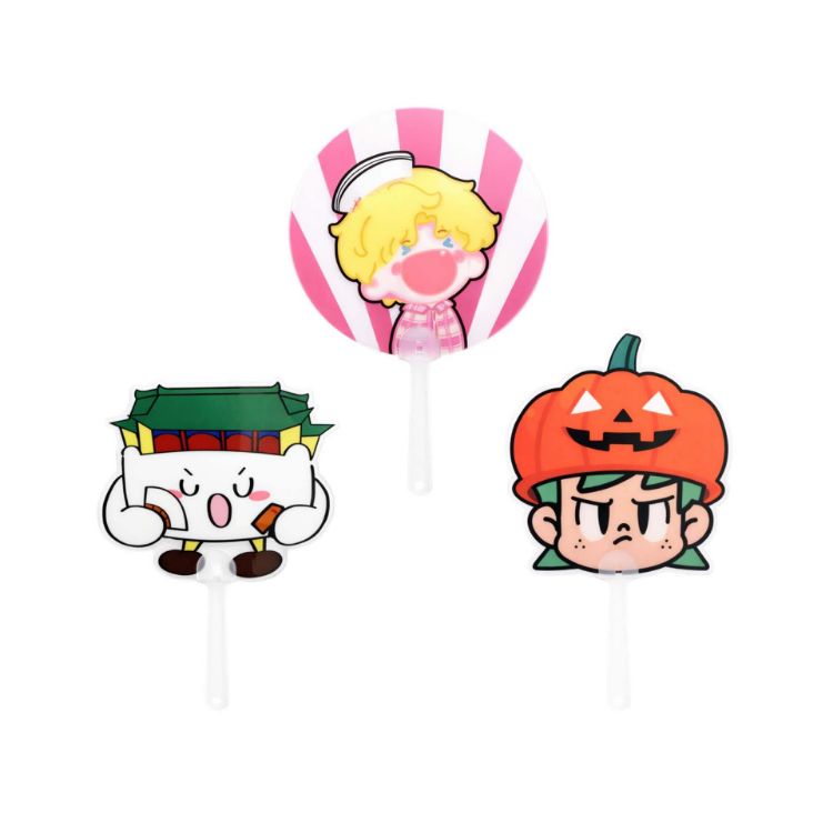 Picture of Custom Shape Transparent PVC Hand Fan A