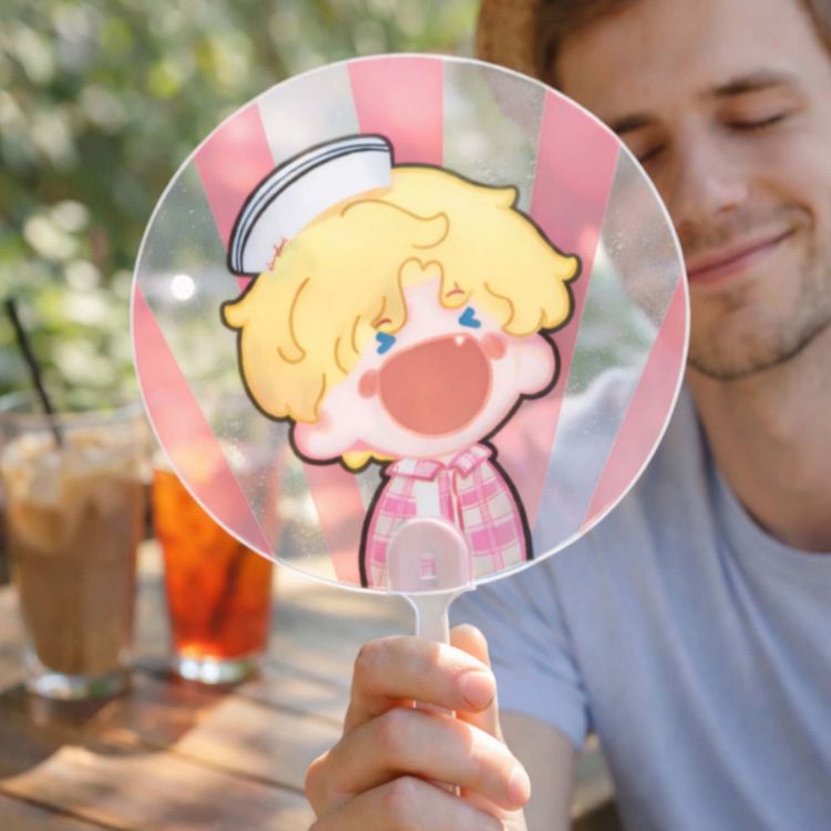 Picture of Custom Shape Transparent PVC Hand Fan A