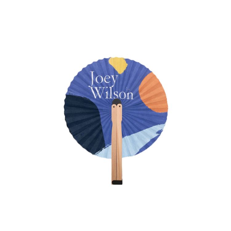Picture of Round Wooden Paper Fan