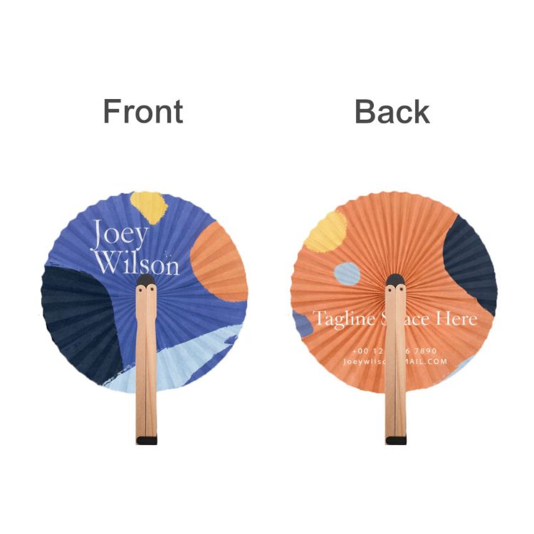 Picture of Round Wooden Paper Fan