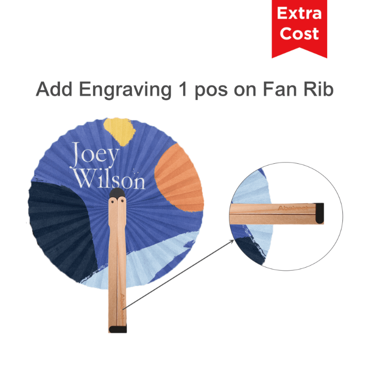 Picture of Round Wooden Paper Fan