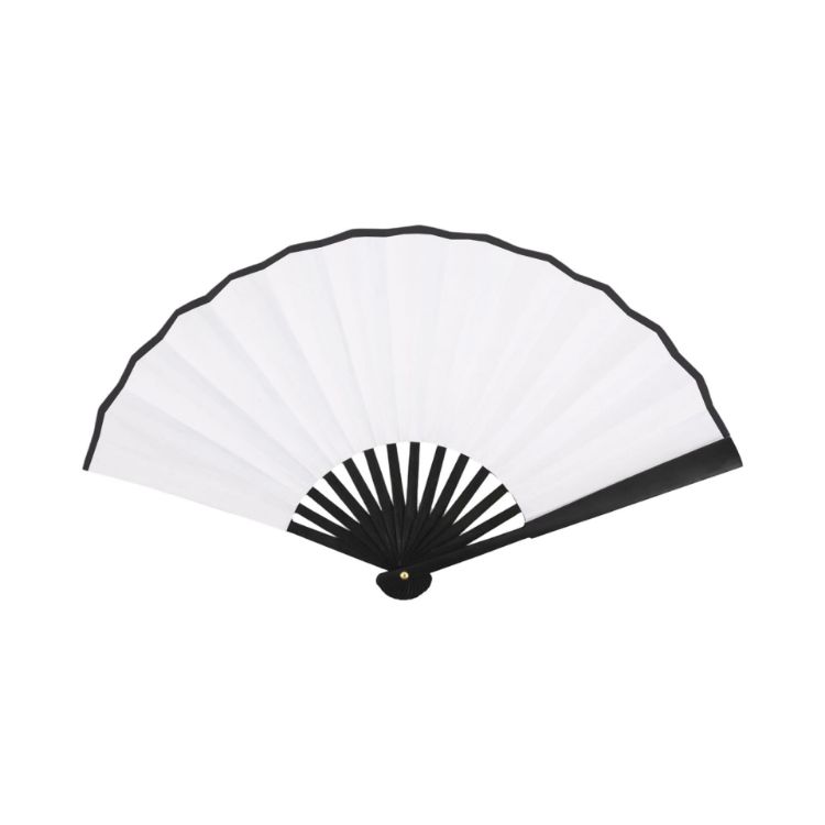 Picture of 8inch Bamboo Fabric Hand Fan