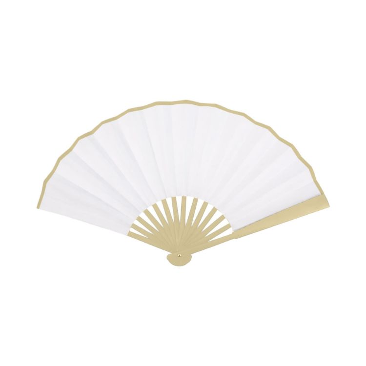 Picture of 8inch Bamboo Fabric Hand Fan
