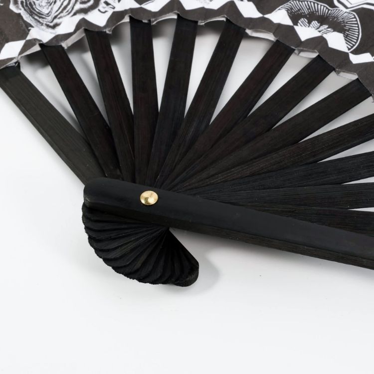 Picture of 8inch Bamboo Fabric Hand Fan