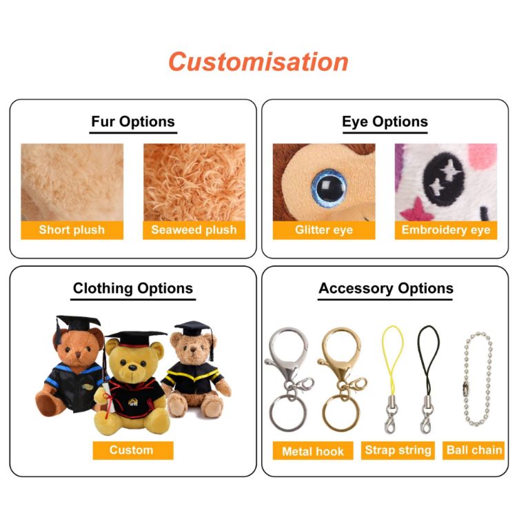 Picture of Custom Graduation Bear Keyrings