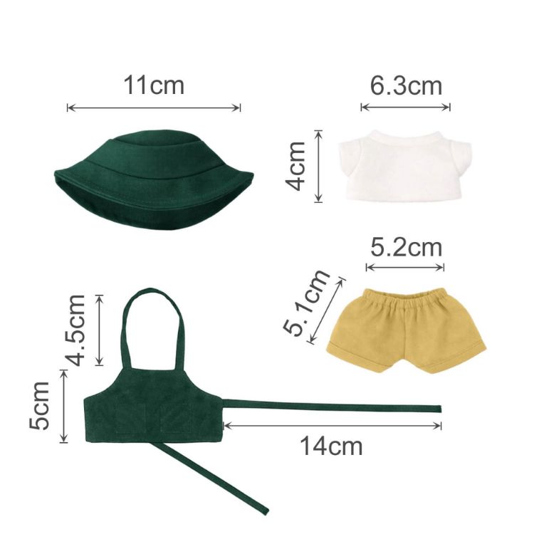 Picture of Plush Doll Cafe 4-Piece Apron Outfit (15–17cm Doll)
