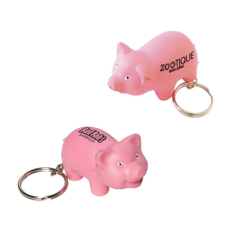 Picture of Keyring with Mini Pig Stress Item