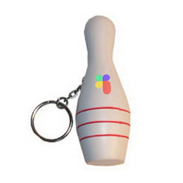 Picture of Keyring with Bowling Pin Stress Reliever
