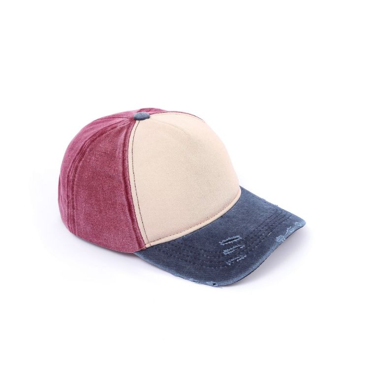 Picture of 5 Panel Distressed Cotton Baseball Cap