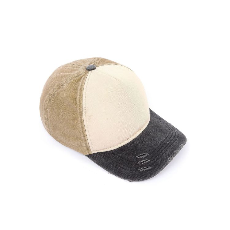 Picture of 5 Panel Distressed Cotton Baseball Cap