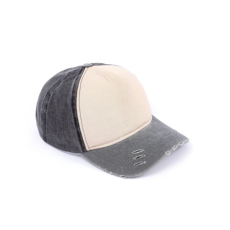Picture of 5 Panel Distressed Cotton Baseball Cap