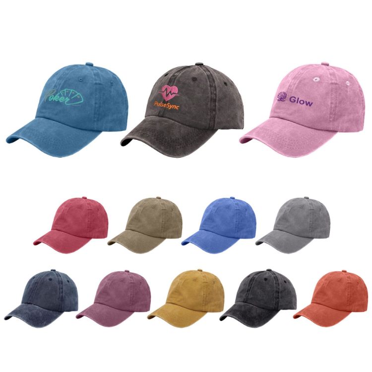 Picture of 6 Panel Vintage Washed Baseball Cap