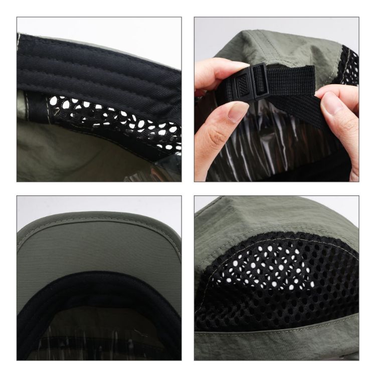 Picture of 5 Panel Short Brimmed Mesh Running Cap