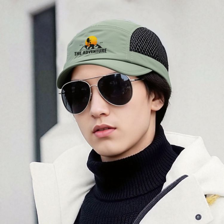 Picture of 5 Panel Short Brimmed Mesh Running Cap