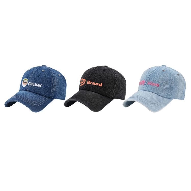 Picture of 6 Panel Denim Baseball Cap