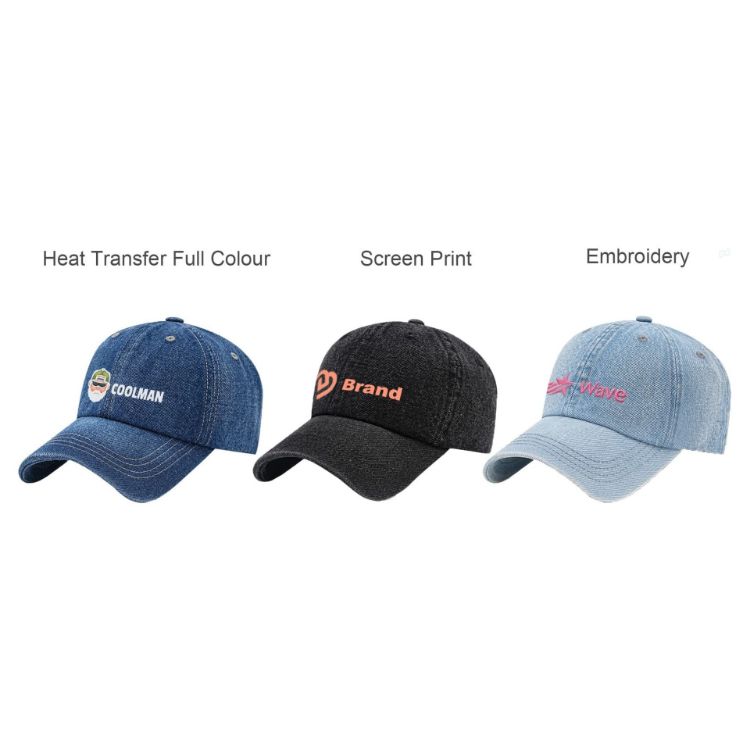 Picture of 6 Panel Denim Baseball Cap