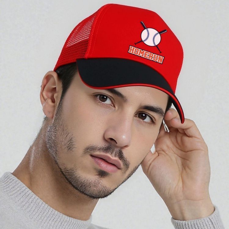 Picture of 5 Panel Sandwich Mesh Back Peak Cap