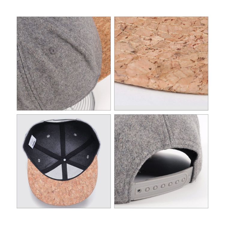 Picture of 6 Panel Flat Cork Snapback Cap