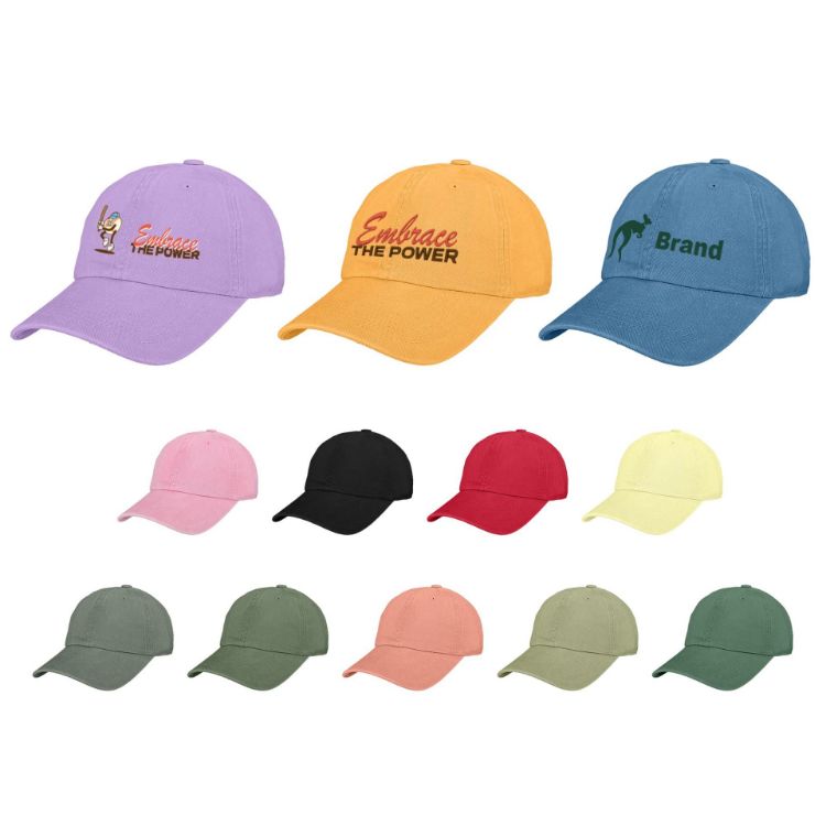 Picture of 6 Panel Premium Washed Cotton Baseball Cap