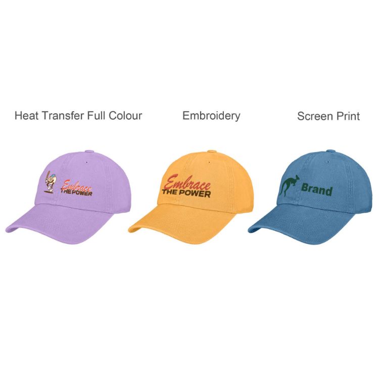 Picture of 6 Panel Premium Washed Cotton Baseball Cap