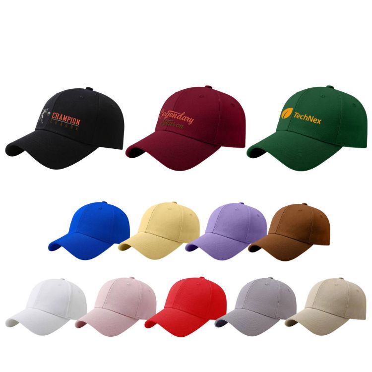 Picture of 6 Panel Cotton Hard Top Pure Baseball Cap