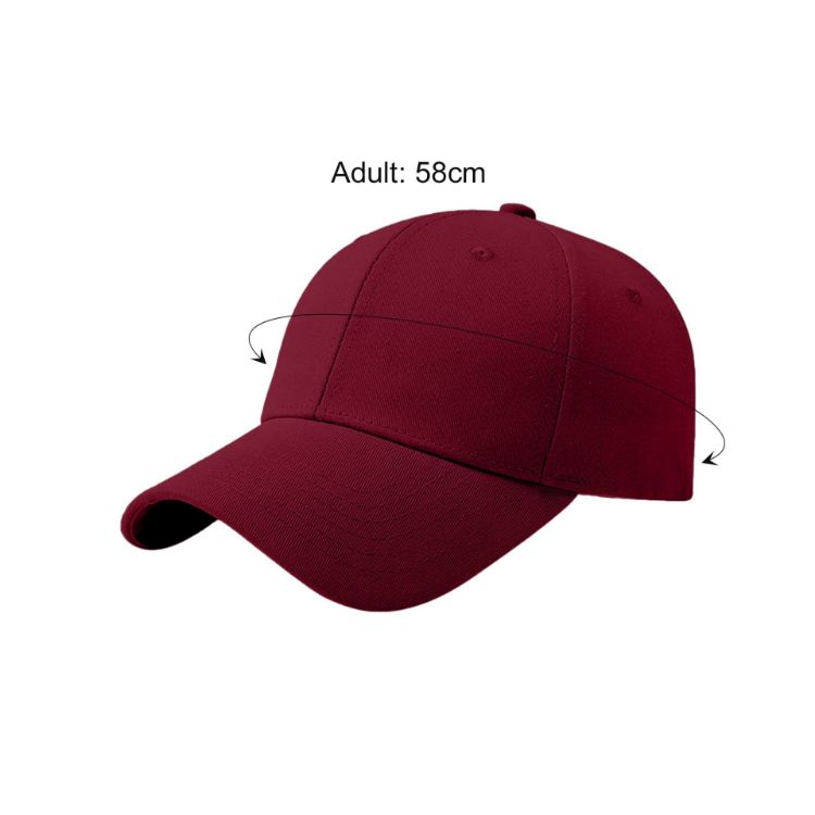 Picture of 6 Panel Cotton Hard Top Pure Baseball Cap