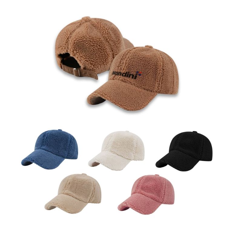 Picture of 6 Panel Lamb Fur Baseball Cap