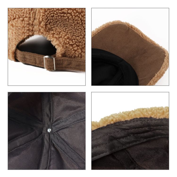 Picture of 6 Panel Lamb Fur Baseball Cap