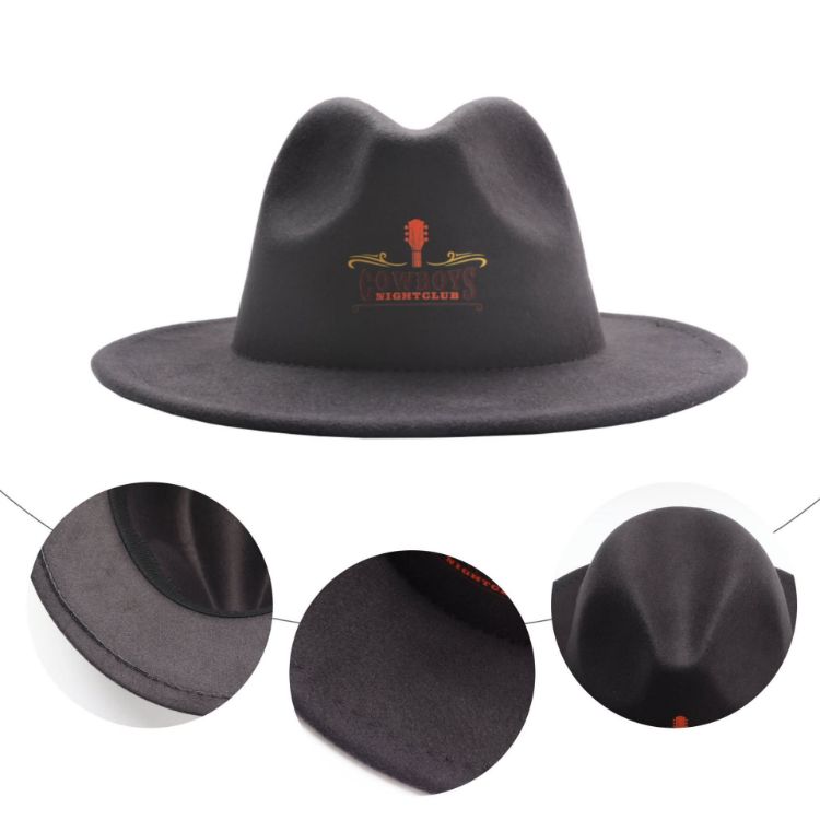 Picture of Felt Wide Brim Fedora Hat