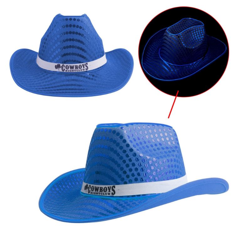 Picture of Light Up Sequin Cowboy Hats