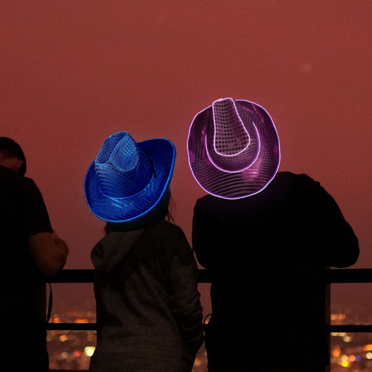 Picture of Light Up Sequin Cowboy Hats