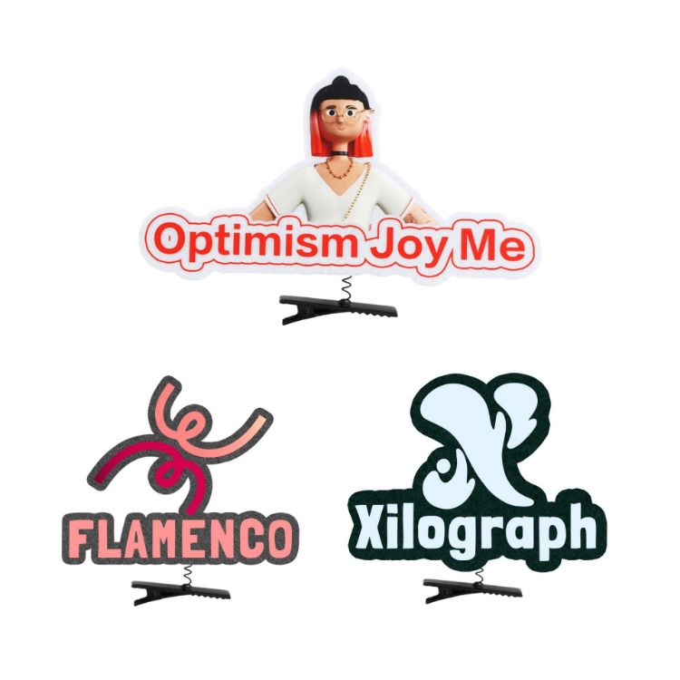 Picture of Custom Felt Spring Hair Clip