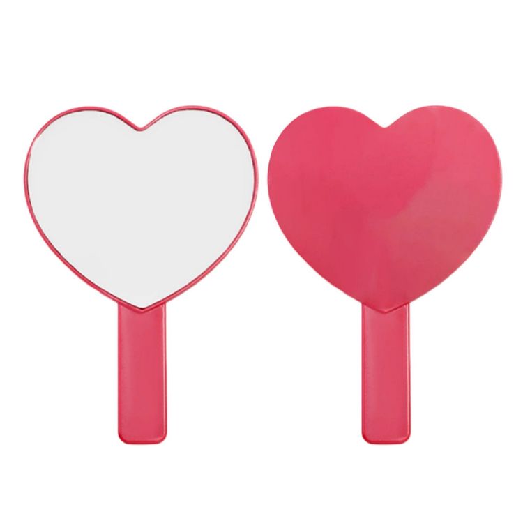 Picture of Heart-Shaped Handheld Mirror with Handle